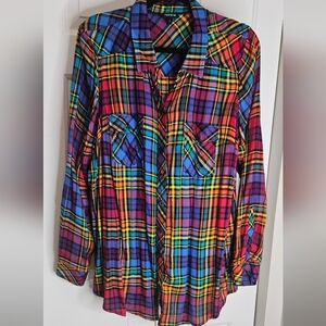 Torrid Multicolor Plaid Shirt